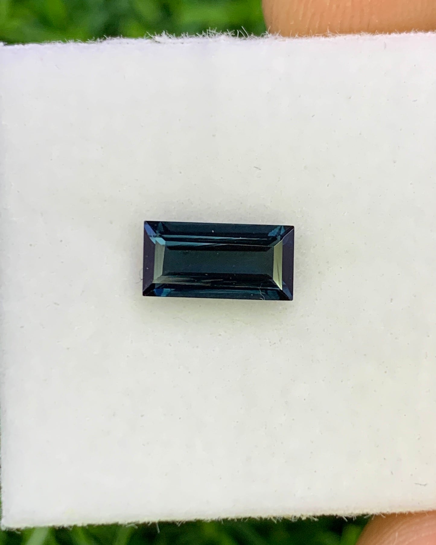 Natural Indicolite Tourmaline 0.81 Carat 8x4 MM Baguette Shape Faceted Gemstone