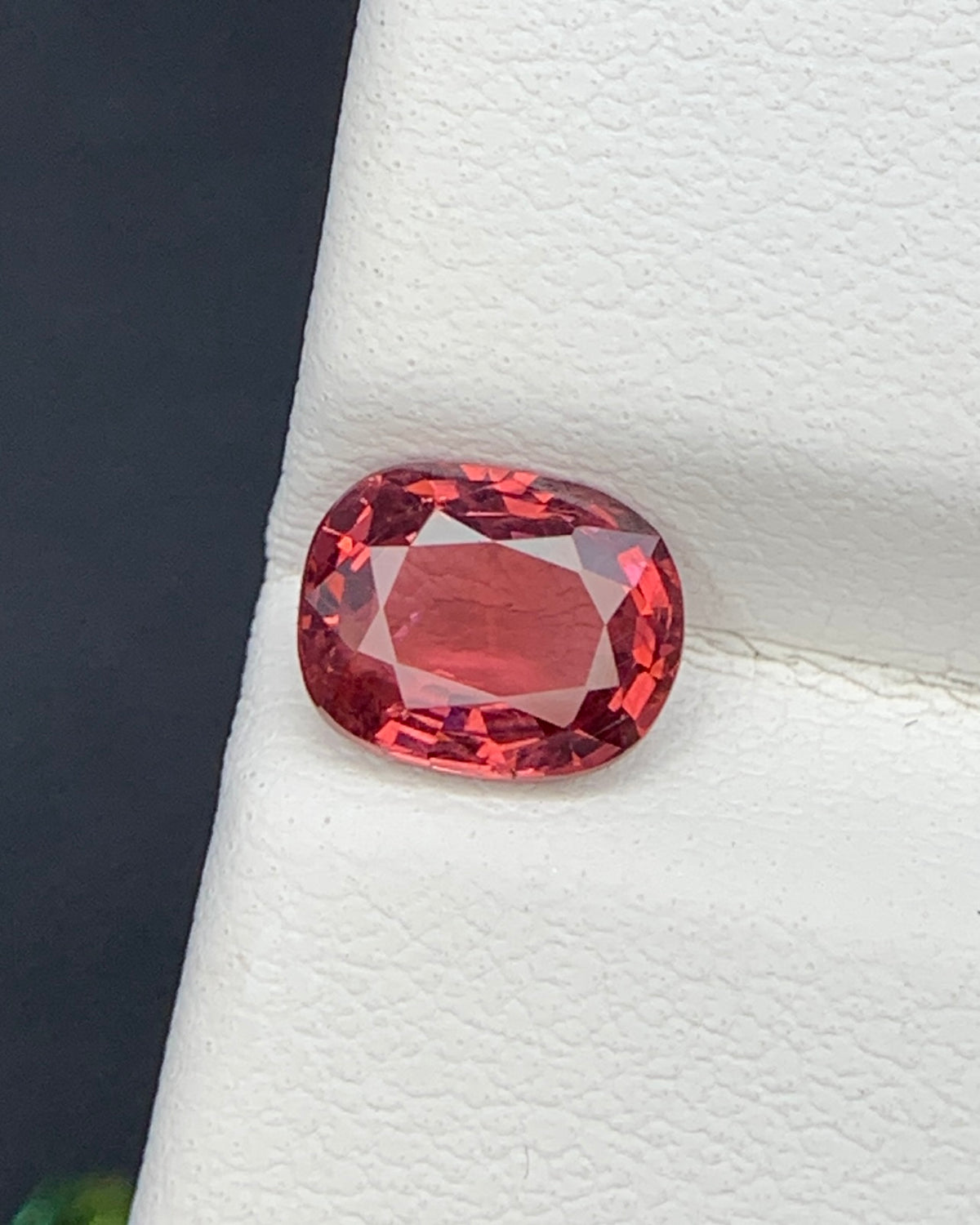 Natural Red Spinel 1.02 Carat 6.8x5.4 MM Cushion Shape Faceted Gemstone 