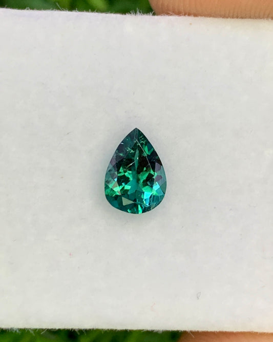 Natural Indicolite Tourmaline 0.61 Carat 6.9x5 MM Pear Shape Faceted Gemstone