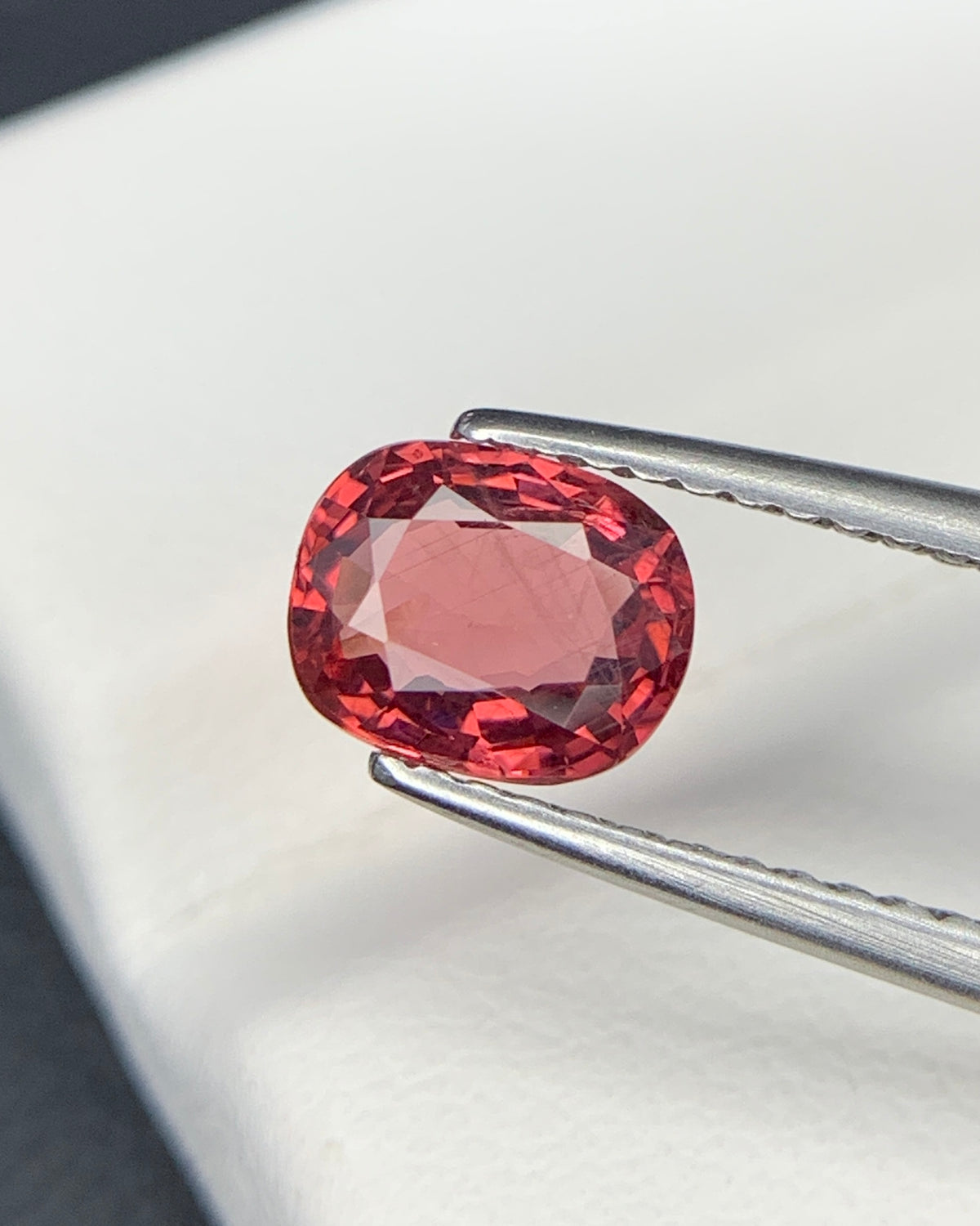 Natural Red Spinel 1.02 Carat 6.8x5.4 MM Cushion Shape Faceted Gemstone 