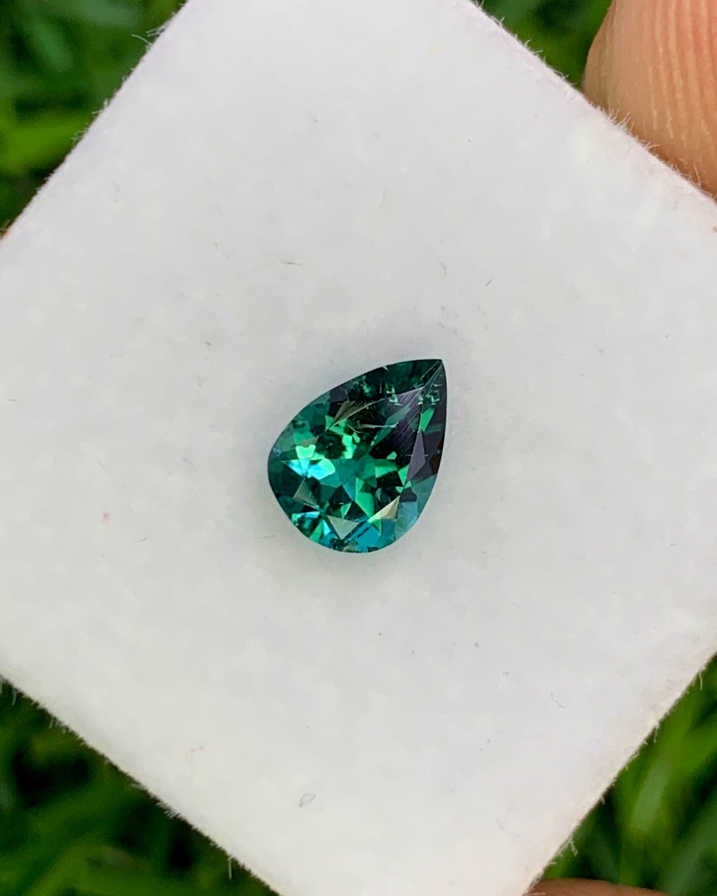 Natural Indicolite Tourmaline 0.61 Carat 6.9x5 MM Pear Shape Faceted Gemstone