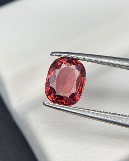 Natural Red Spinel 1.02 Carat 6.8x5.4 MM Cushion Shape Faceted Gemstone 