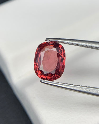 Natural Red Spinel 1.02 Carat 6.8x5.4 MM Cushion Shape Faceted Gemstone 