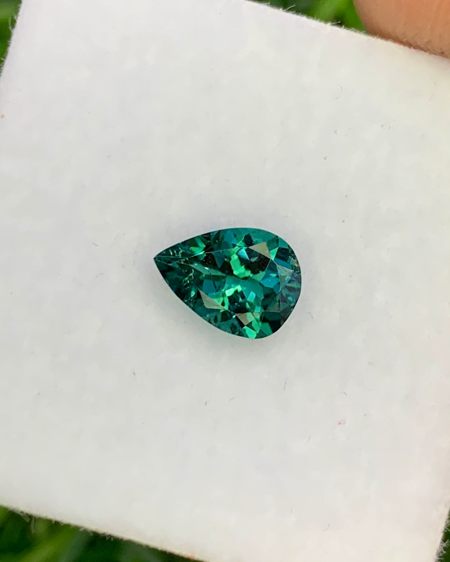 Natural Indicolite Tourmaline 0.61 Carat 6.9x5 MM Pear Shape Faceted Gemstone