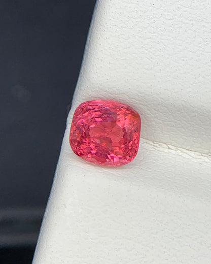 Natural Red Spinel 1.07 Carat 5.8x5.3 MM Cushion Shape Faceted Gemstone 