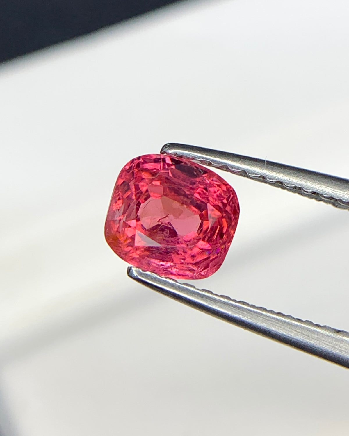 Natural Red Spinel 1.07 Carat 5.8x5.3 MM Cushion Shape Faceted Gemstone 
