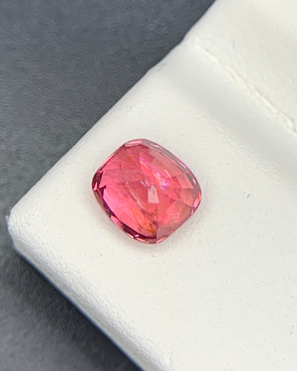 Natural Red Spinel 1.07 Carat 5.8x5.3 MM Cushion Shape Faceted Gemstone 