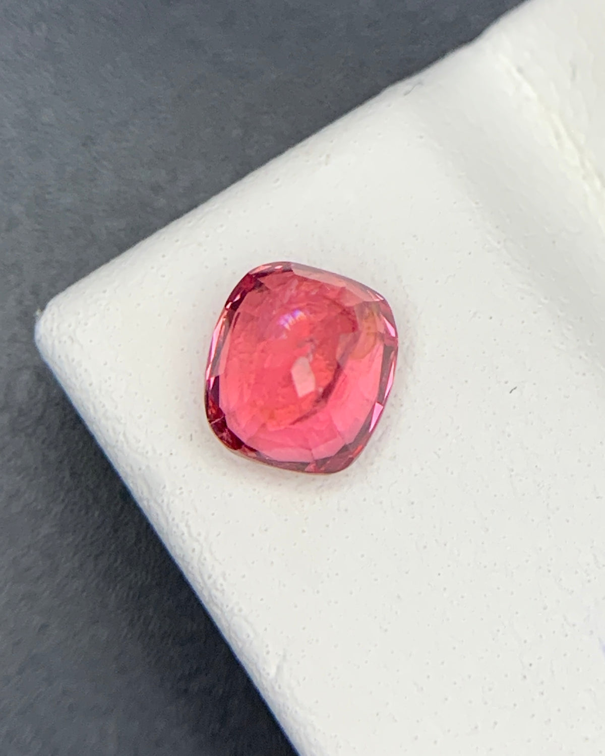 Natural Red Spinel 1.07 Carat 5.8x5.3 MM Cushion Shape Faceted Gemstone 
