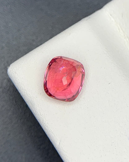 Natural Red Spinel 1.07 Carat 5.8x5.3 MM Cushion Shape Faceted Gemstone 
