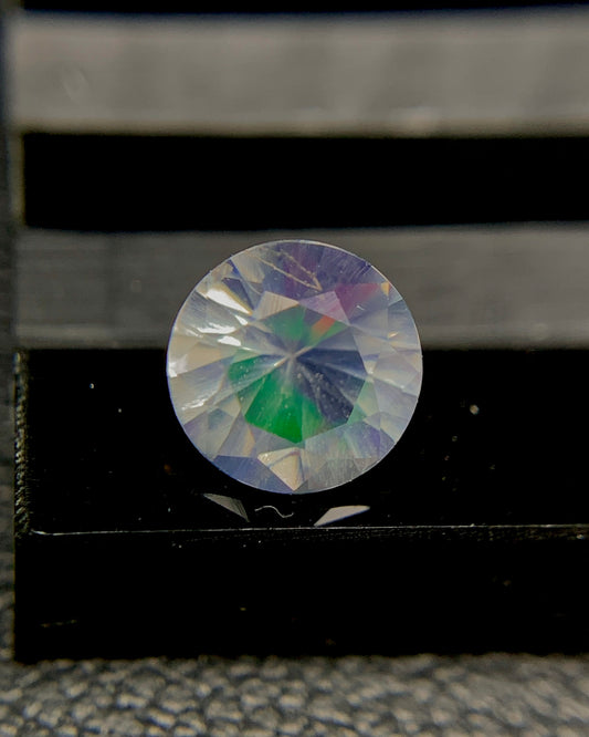 Natural Rare Water Opal 0.38 Carat 5.3x5.3 MM Round Shape Faceted Water Fire Opal