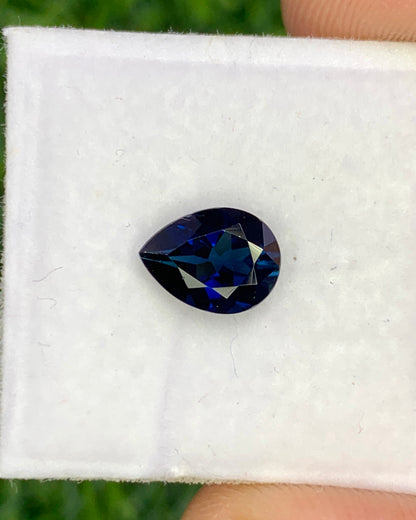 Natural Blue Tourmaline 1.08 Carat 8x6 MM Pear Shape Faceted Gemstone