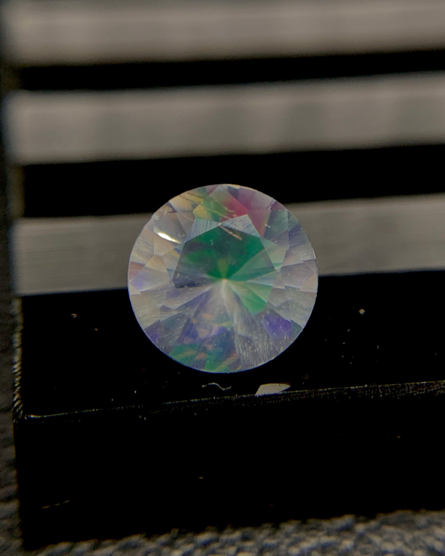 Natural Rare Water Opal 0.38 Carat 5.3x5.3 MM Round Shape Faceted Water Fire Opal