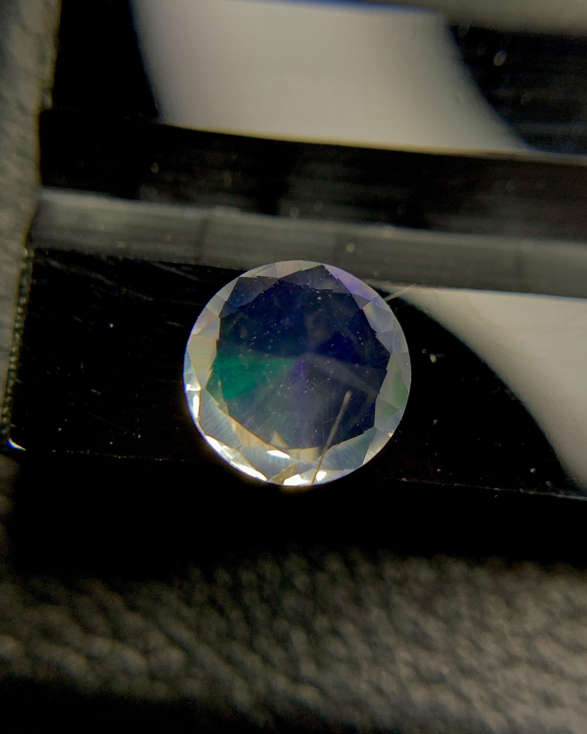 Natural Rare Water Opal 0.38 Carat 5.3x5.3 MM Round Shape Faceted Water Fire Opal