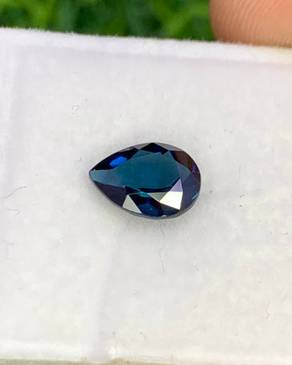 Natural Blue Tourmaline 1.08 Carat 8x6 MM Pear Shape Faceted Gemstone