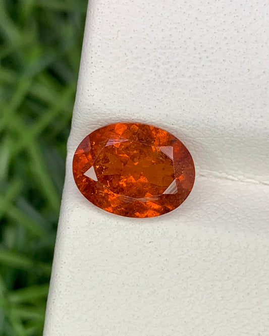 Natural Spessartite Garnet 2.45 Carat 9x7 MM Oval Shape Faceted Gemstone