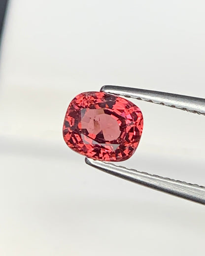 Natural Red Spinel 0.88 Carat 5.8x5 MM Cushion Shape Faceted Gemstone 