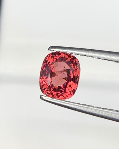 Natural Red Spinel 0.88 Carat 5.8x5 MM Cushion Shape Faceted Gemstone 