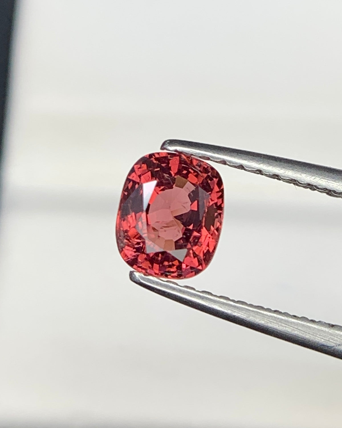 Natural Red Spinel 0.88 Carat 5.8x5 MM Cushion Shape Faceted Gemstone 