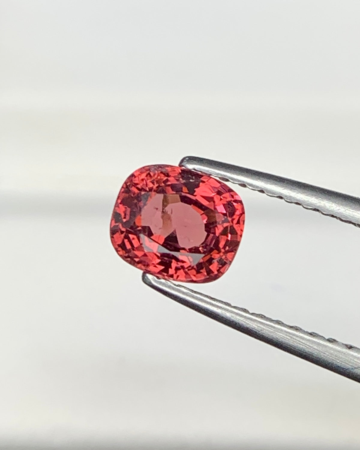 Natural Red Spinel 0.88 Carat 5.8x5 MM Cushion Shape Faceted Gemstone 