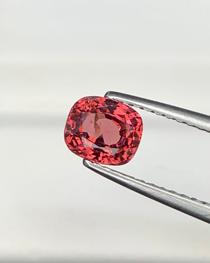 Natural Red Spinel 0.88 Carat 5.8x5 MM Cushion Shape Faceted Gemstone 
