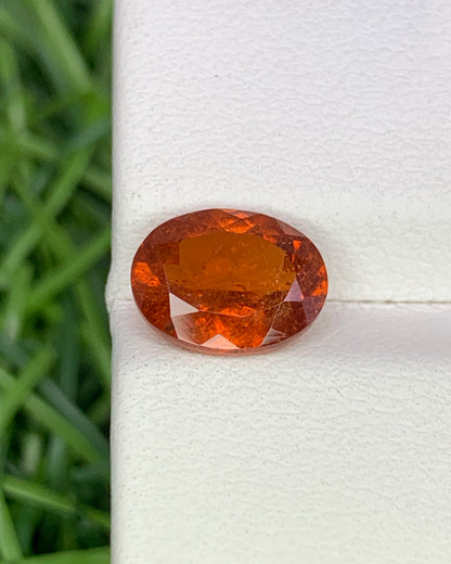 Natural Spessartite Garnet 2.45 Carat 9x7 MM Oval Shape Faceted Gemstone