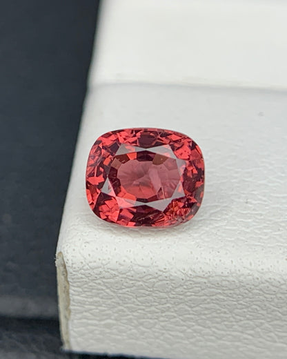 Natural Red Spinel 0.88 Carat 5.8x5 MM Cushion Shape Faceted Gemstone 