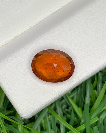 Natural Spessartite Garnet 2.45 Carat 9x7 MM Oval Shape Faceted Gemstone