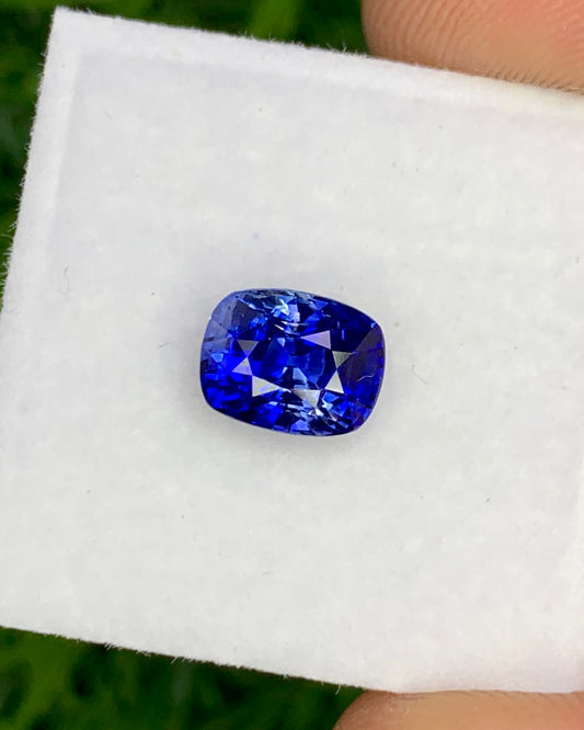 Natural Ceylon Sapphire 1.93 Carat 7.4x5.8 MM Cushion Shape Faceted Gemstone