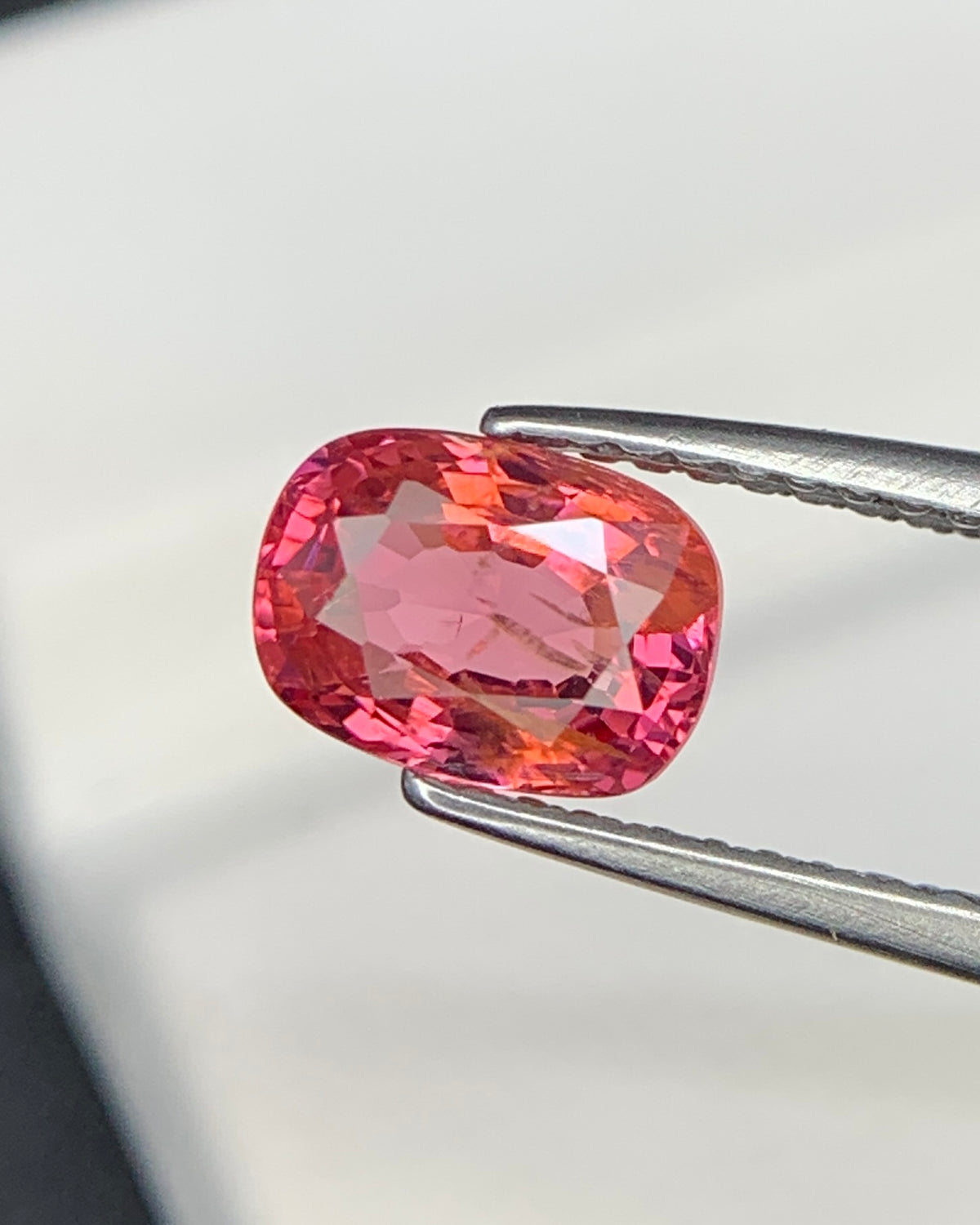 Natural Red Spinel 1.21 Carat 7.2x5.2 MM Cushion Shape Faceted Gemstone 