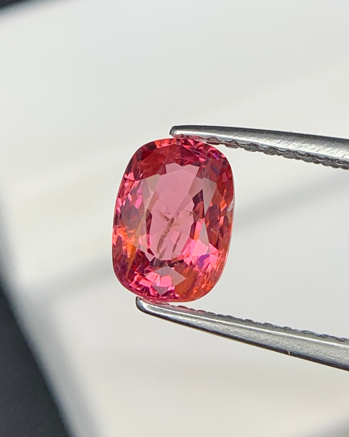 Natural Red Spinel 1.21 Carat 7.2x5.2 MM Cushion Shape Faceted Gemstone 