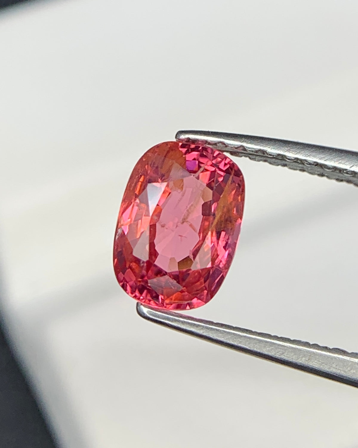 Natural Red Spinel 1.21 Carat 7.2x5.2 MM Cushion Shape Faceted Gemstone 