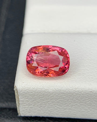Natural Red Spinel 1.21 Carat 7.2x5.2 MM Cushion Shape Faceted Gemstone 