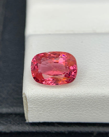 Natural Red Spinel 1.21 Carat 7.2x5.2 MM Cushion Shape Faceted Gemstone 