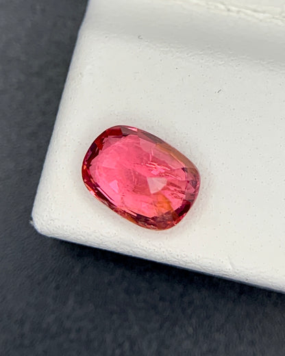 Natural Red Spinel 1.21 Carat 7.2x5.2 MM Cushion Shape Faceted Gemstone 