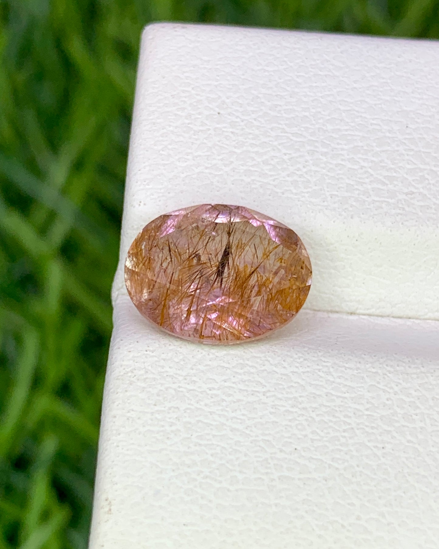 Natural Super Seven 2.30 Carat 10x8 MM Oval Shape Faceted Gemstone with 7 Crystals Healing Stone Seven Chakra Melody Stone