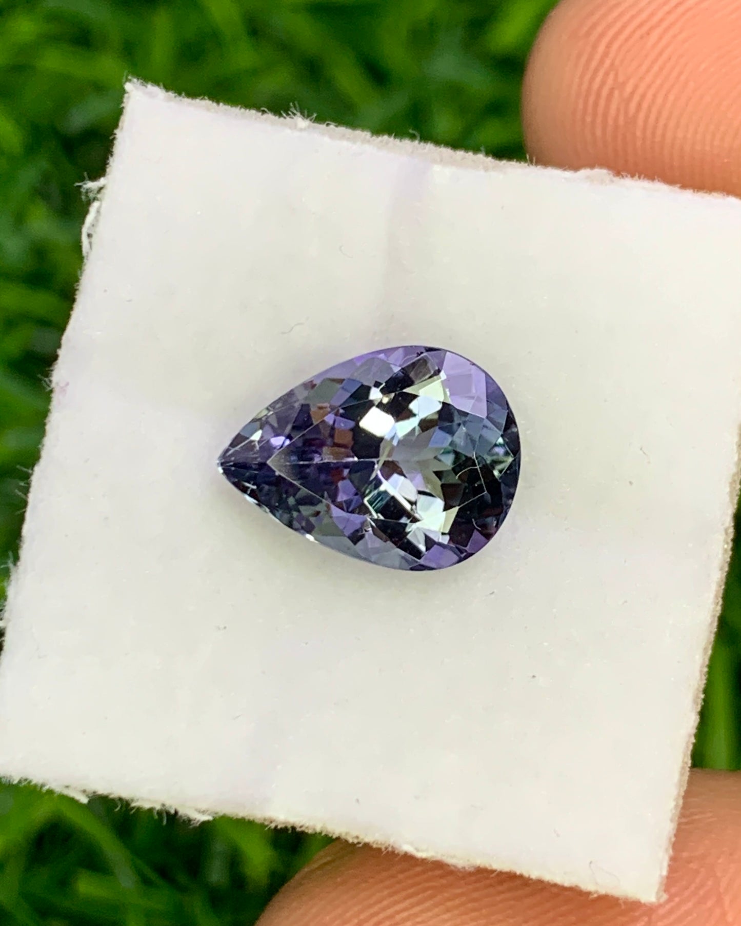 Natural Bi Color Tanzanite 2.80 Carat 11x8 MM Pear Shape Faceted Gemstone