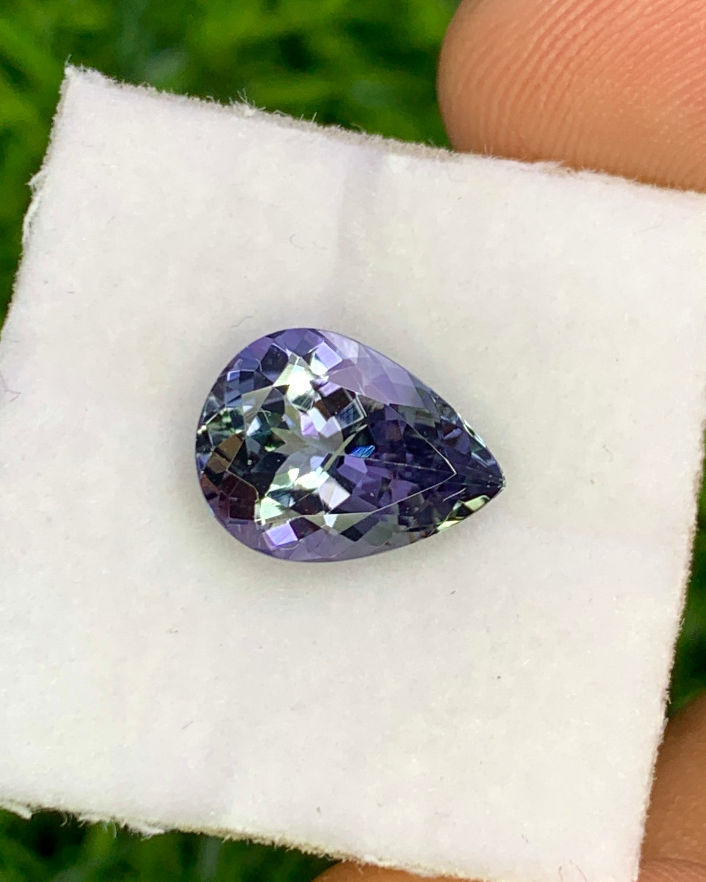 Natural Bi Color Tanzanite 2.80 Carat 11x8 MM Pear Shape Faceted Gemstone