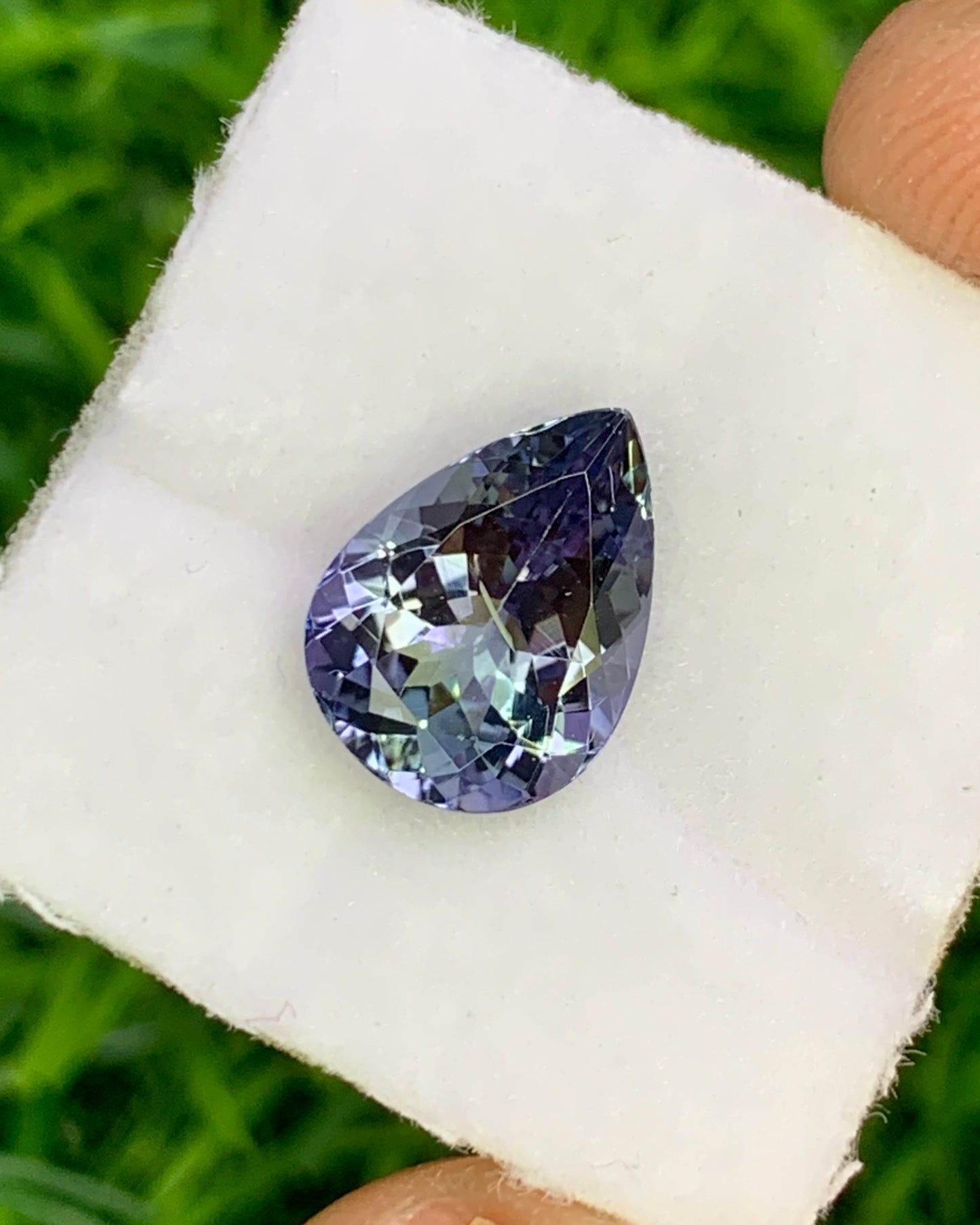 Natural Bi Color Tanzanite 2.80 Carat 11x8 MM Pear Shape Faceted Gemstone