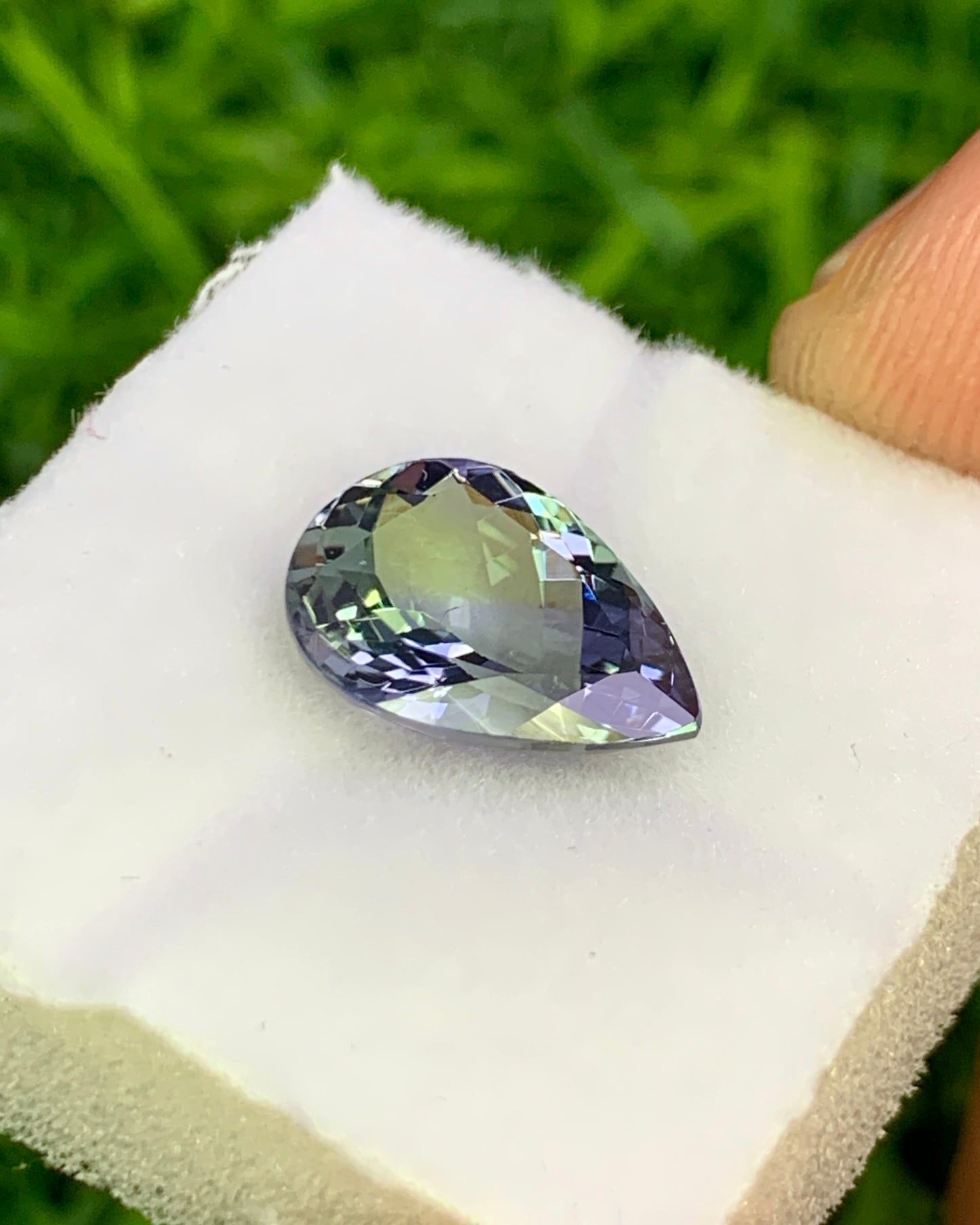 Natural Bi Color Tanzanite 2.80 Carat 11x8 MM Pear Shape Faceted Gemstone