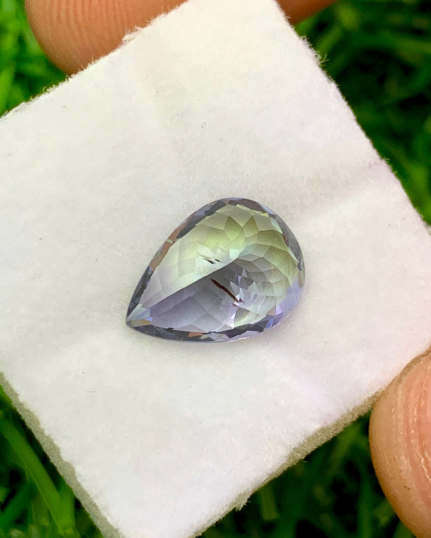 Natural Bi Color Tanzanite 2.80 Carat 11x8 MM Pear Shape Faceted Gemstone