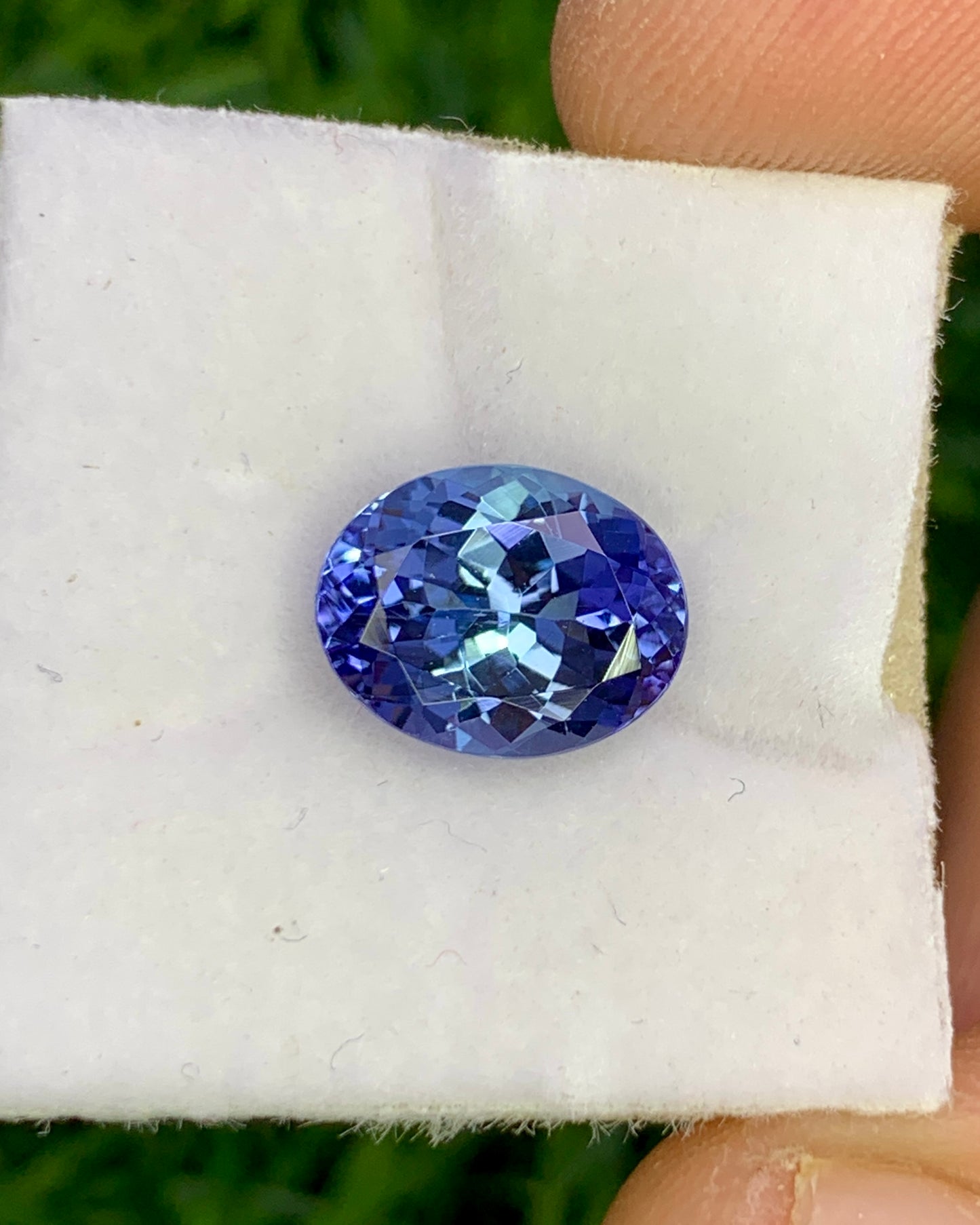 Natural Bi Color Tanzanite 2.67 Carat 9.5x7.5 MM Oval Shape Faceted Gemstone