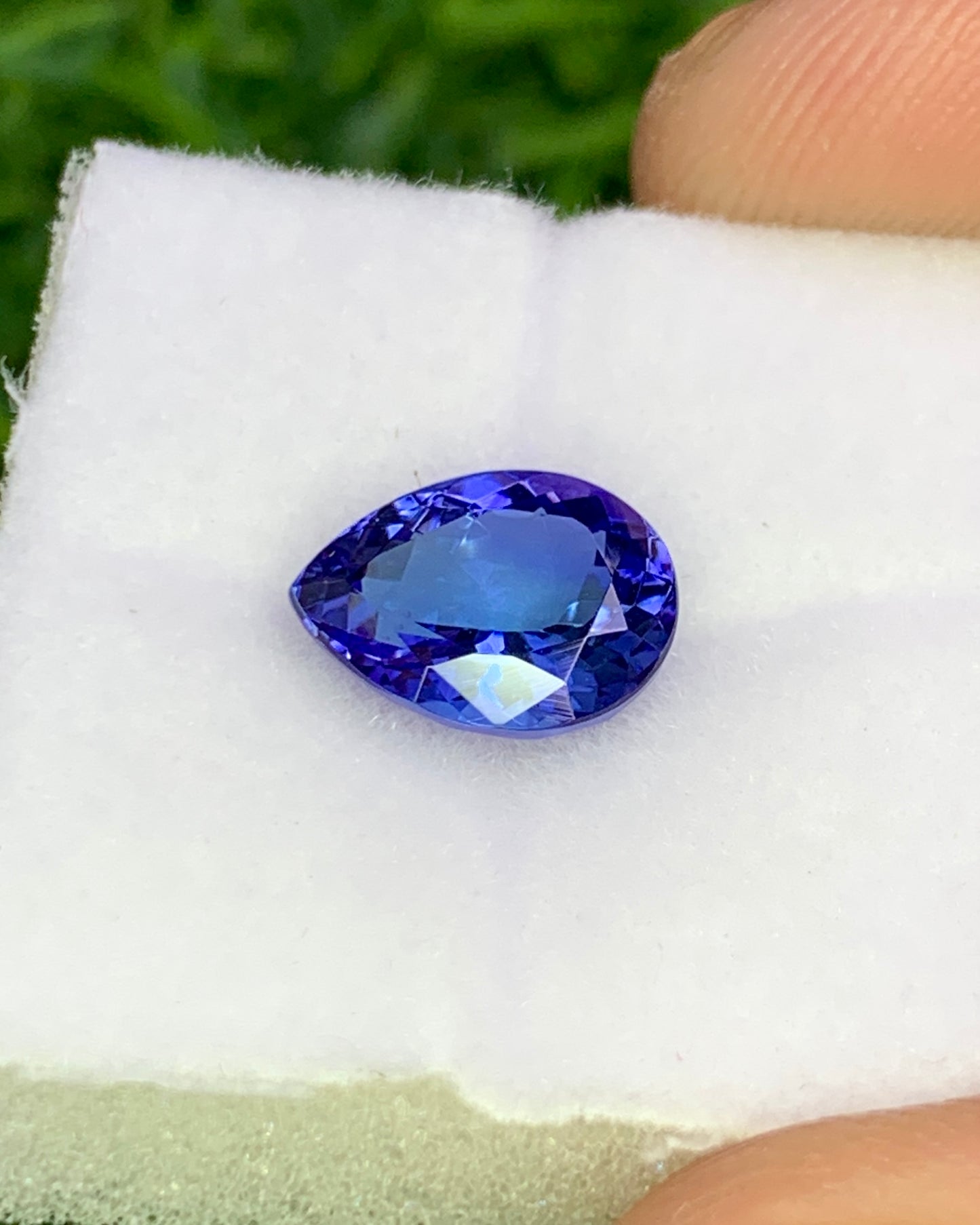 Natural Bi Color Tanzanite 2.02 Carat 9.2x7.2 MM Pear Shape Faceted Gemstone