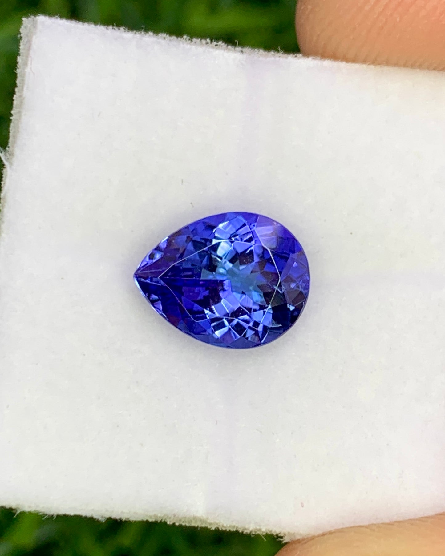 Natural Bi Color Tanzanite 2.02 Carat 9.2x7.2 MM Pear Shape Faceted Gemstone