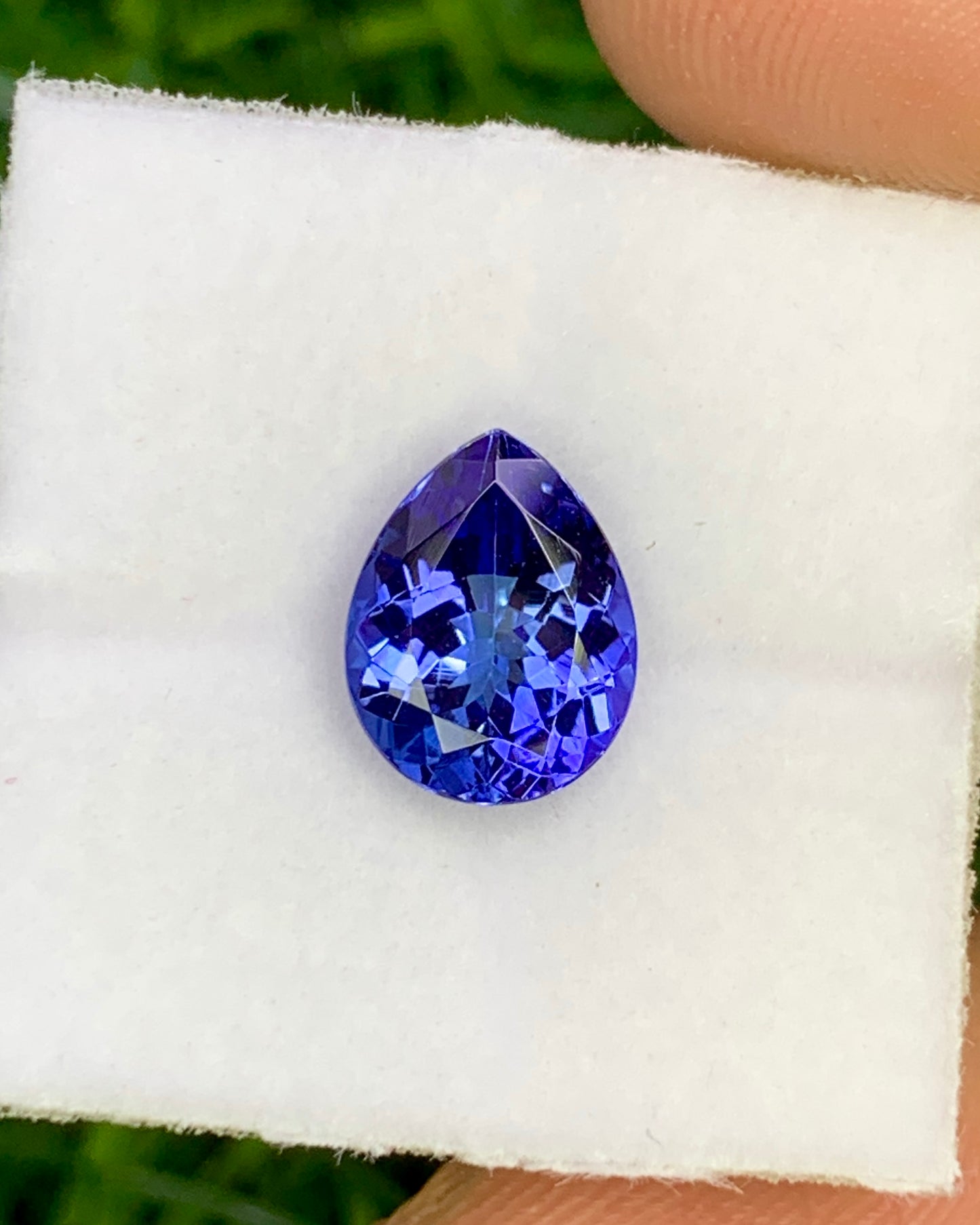 Natural Bi Color Tanzanite 2.02 Carat 9.2x7.2 MM Pear Shape Faceted Gemstone