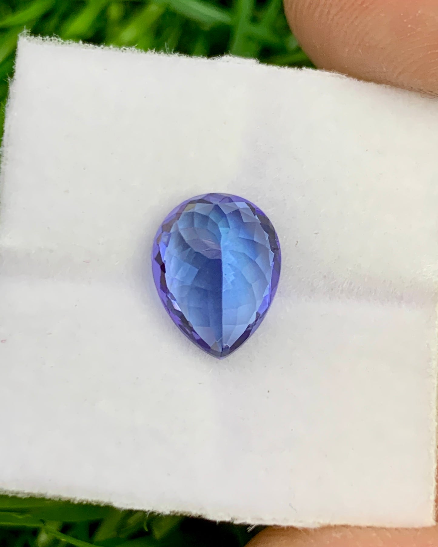 Natural Bi Color Tanzanite 2.02 Carat 9.2x7.2 MM Pear Shape Faceted Gemstone