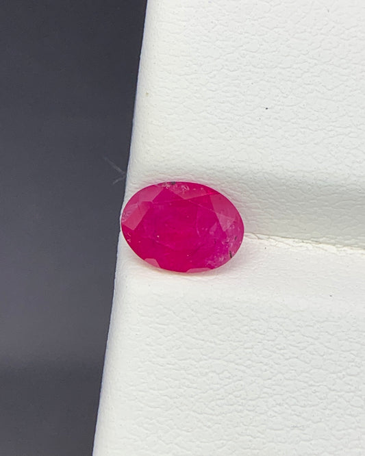 Natural Ruby 1.51 Carat 7.8x5.7 MM Oval Shape Faceted Gemstone 