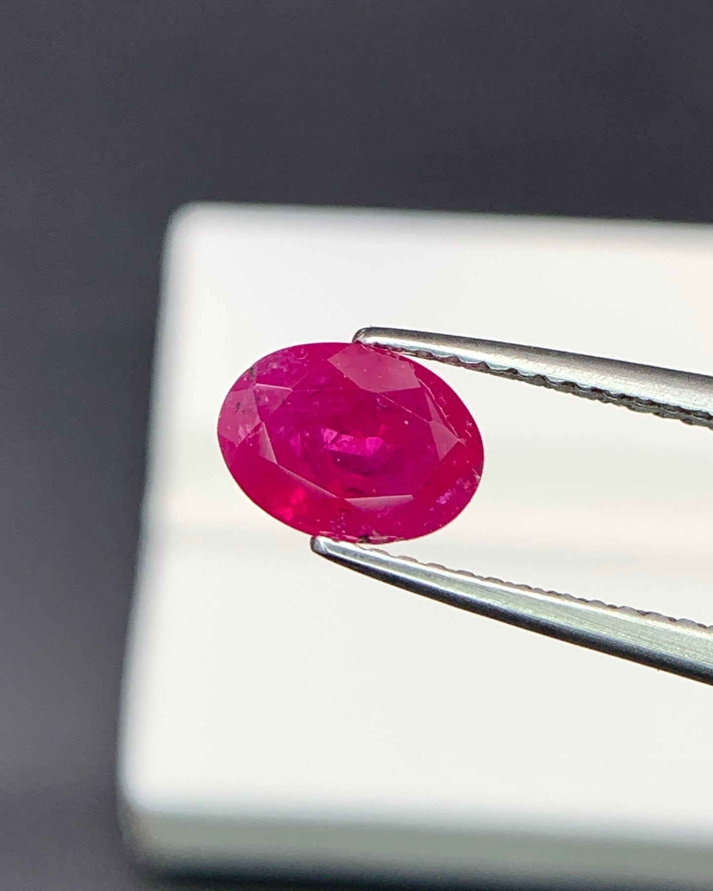Natural Ruby 1.51 Carat 7.8x5.7 MM Oval Shape Faceted Gemstone 