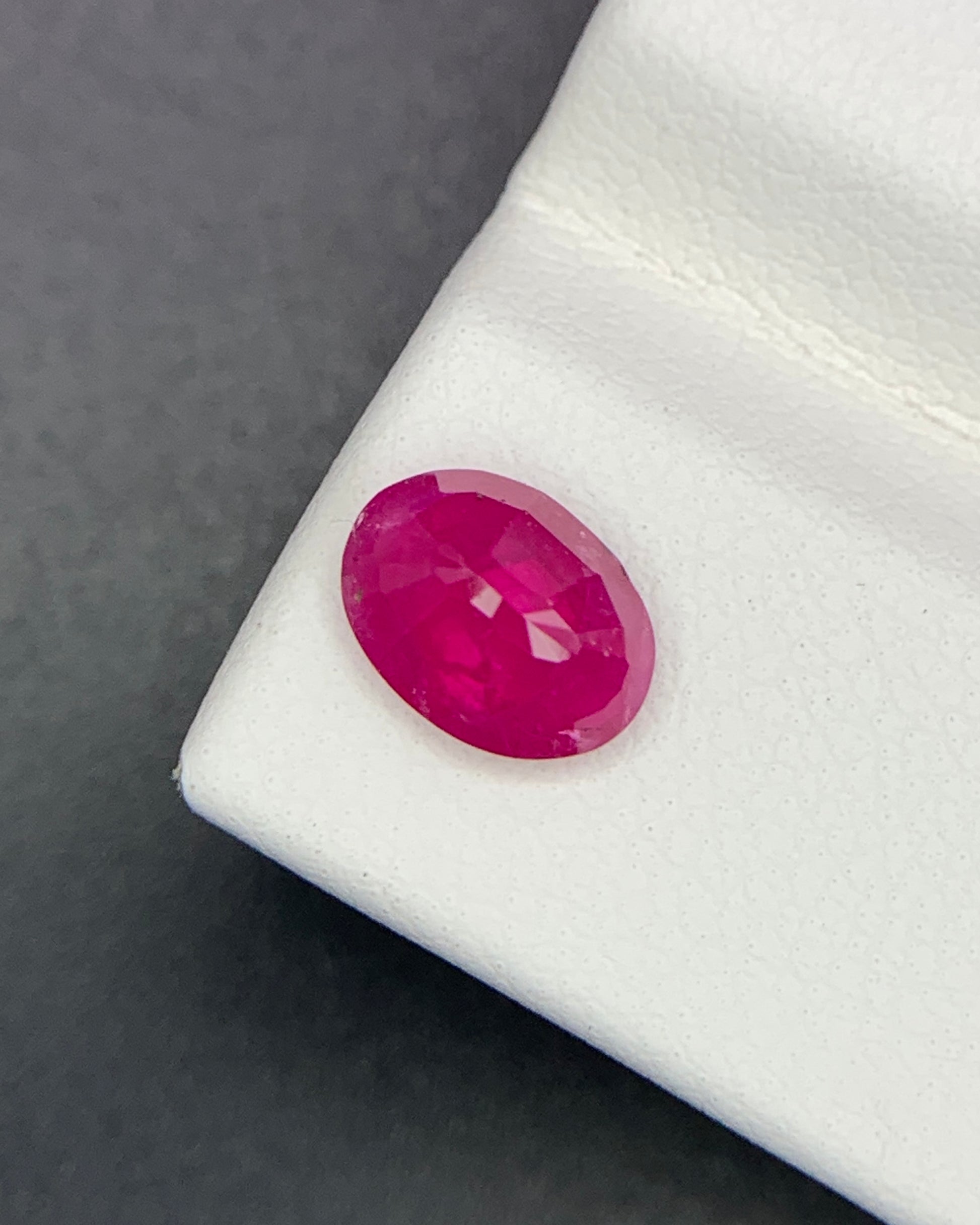 Natural Ruby 1.51 Carat 7.8x5.7 MM Oval Shape Faceted Gemstone 