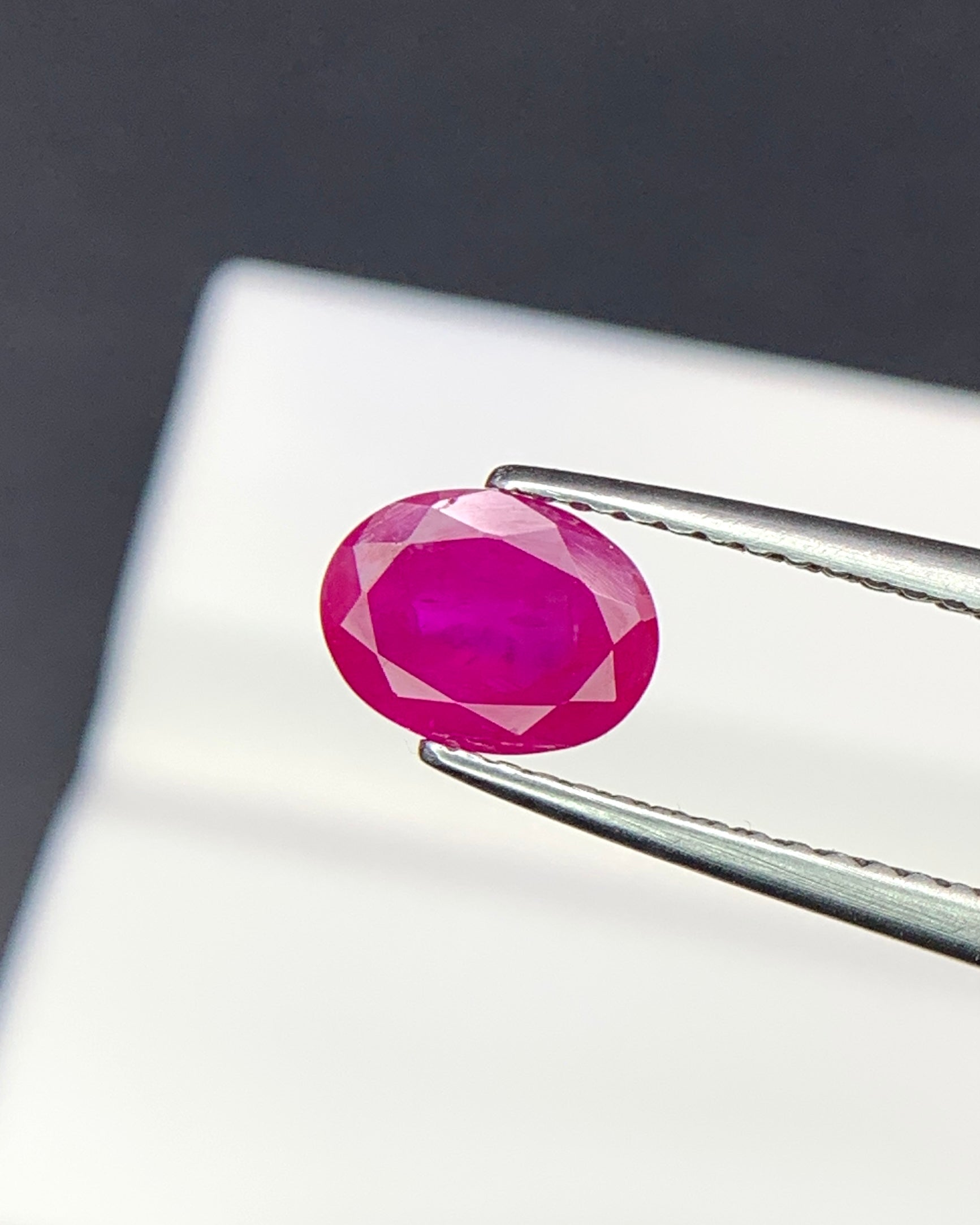 Natural Ruby 1.09 Carat 7.3x5.5 MM Oval Shape Faceted Gemstone 