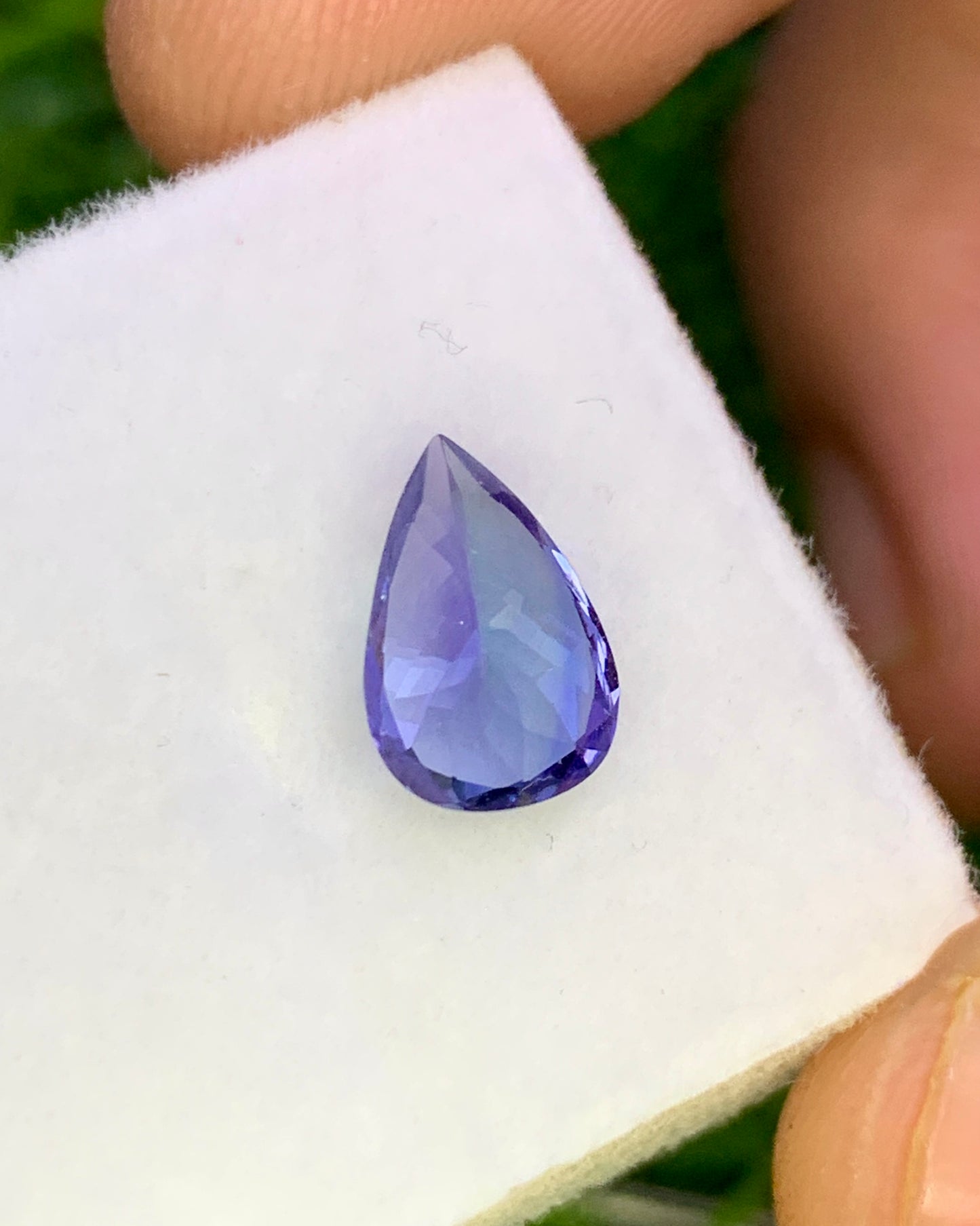 Natural Bi Color Tanzanite 1.35 Carat 9x5.9 MM Pear Shape Faceted Gemstone